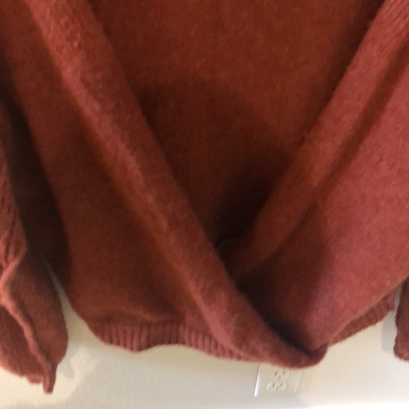 Rust Free People Wrap Sweater - Picture 4 of 6
